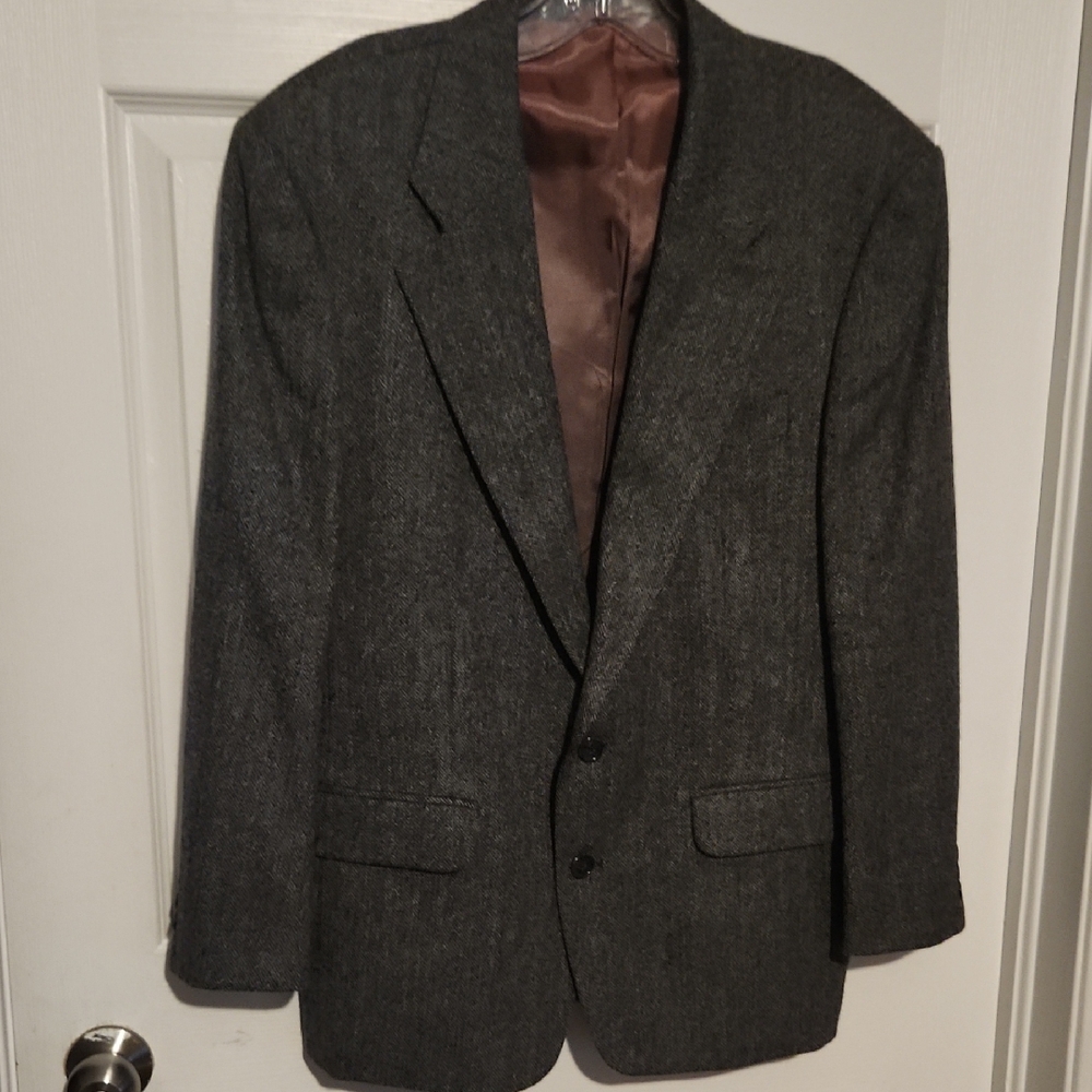 Sophisticated Wool Charcoal Men's Blazer